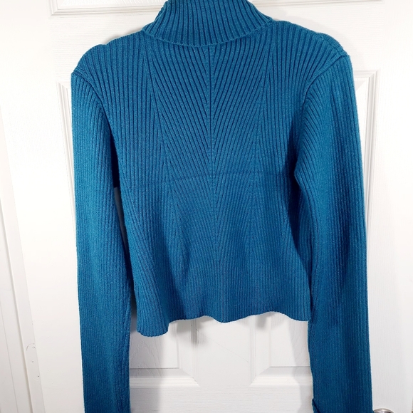 NWT SINCERELY JULES RIBBED CROP TURTLENECK SWEATER SIZE XL - Picture 5 of 5